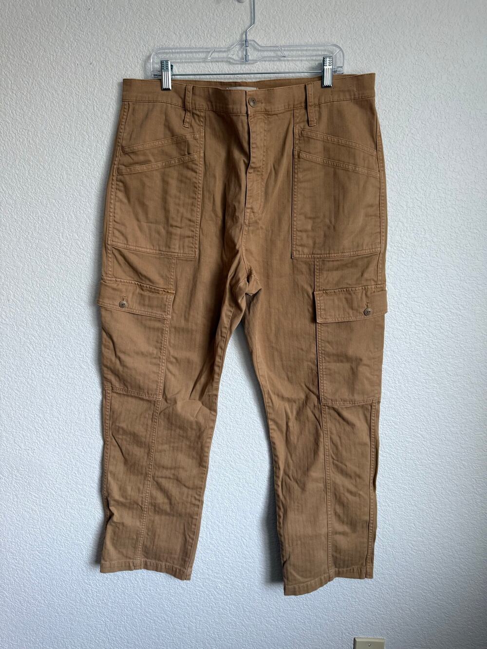 Madewell Women Garmet-Dyed 90's Straight Cargo Pants 33 Sand Dune